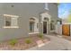 Charming townhome features a covered front door and well-maintained landscaping at 2402 E 5Th St # 1621, Tempe, AZ 85288