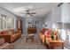Inviting living room with comfortable leather seating, neutral walls, and stylish decor at 5008 E Nisbet Rd, Scottsdale, AZ 85254