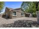 Spacious backyard featuring neutral gravel, covered patio, and mature shade trees, perfect for outdoor living at 865 E Rojo Ct, Gilbert, AZ 85297