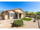 Spacious backyard with lush desert landscaping, patio and small pool; perfect for relaxation and entertaining at 10287 E Verbena Ln, Scottsdale, AZ 85255