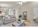 Cozy living room featuring a plush sofa, neutral decor, and ample natural light at 1120 N Val Vista Dr # 10, Gilbert, AZ 85234