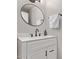 Updated powder room with modern vanity, stylish mirror, and clean design at 113 S Ocean Dr, Gilbert, AZ 85233
