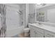 Updated bathroom featuring tub, shower, vanity, and toilet at 12714 W Copperstone Dr, Sun City West, AZ 85375