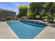 Beautiful backyard featuring a pool, spa, and deck area, perfect for outdoor enjoyment at 14749 E Pecos Rd, Gilbert, AZ 85295