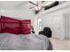 Spacious bedroom features a ceiling fan, and a sleeping loft with storage space at 220 N 22Nd Pl # 2029, Mesa, AZ 85213