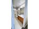 Bright bathroom features a glass-enclosed shower, a single-sink vanity, and tile flooring, designed for comfort and convenience at 2221 E Union Hills Dr # 157, Phoenix, AZ 85024