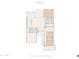 Floor plan shows a spacious open-concept layout, with generously-sized bedrooms and an attached garage at 22670 E Russet Rd, Queen Creek, AZ 85142