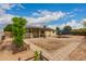 This is a spacious back yard with a patio, landscaping and a trampoline at 3144 S Rogers --, Mesa, AZ 85202