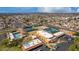 Aerial view of community amenities, including swimming pool, tennis courts and clubhouse at 720 S Rosemont --, Mesa, AZ 85206