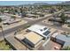 Aerial view of the home showing solar panels and proximity to nearby streets at 2346 E Sylvia St, Phoenix, AZ 85022