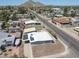 Aerial view of a home featuring solar panels, convenient driveway, and street access at 2346 E Sylvia St, Phoenix, AZ 85022