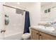 Clean bathroom with a bathtub/shower combo and updated vanity, providing essential comfort at 2060 N Center St # 138, Mesa, AZ 85201