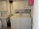 Laundry area with modern washing machine and dryer, providing convenience and functionality at 2192 W Taos Ave, Apache Junction, AZ 85119