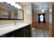 Stylish bathroom with a modern vanity, sleek mirror, and contemporary fixtures at 2233 E Behrend Dr # 84, Phoenix, AZ 85024