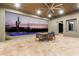 Outdoor patio with desert views featuring a dining table and infinity pool at 31226 N Granite Reef Rd, Scottsdale, AZ 85266