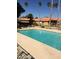 Community pool with palm trees and lounge chairs surrounding it at 3511 E Baseline Rd # 1214, Phoenix, AZ 85042