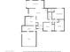 Detailed floor plan of the home showcasing layout of bedrooms, kitchen, living spaces, and garage at 3540 E Dolphin Ave, Mesa, AZ 85204