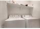 Laundry room with washer, dryer, and shelves for storage above the machines at 4752 E Portola Valley Dr # 103, Gilbert, AZ 85297