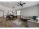 Open floor plan combining living room and dining room in the same space at 537 E Balao Dr, Phoenix, AZ 85085
