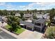 Aerial shot of a two-story home with a three-car garage and pristine landscaping at 5751 E Ludlow Dr, Scottsdale, AZ 85254