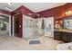 Modern bathroom featuring a glass-enclosed shower with a built-in seat and updated fixtures at 8540 E Mcdowell Rd # 10, Mesa, AZ 85207