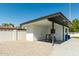 Pool house offers extra entertaining space, storage, and a convenient place to change or relax by the pool at 8714 E Mackenzie Dr, Scottsdale, AZ 85251