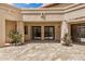 Charming patio with brick flooring, perfect for outdoor seating and enjoying the surrounding garden views at 10511 N 87Th Way, Scottsdale, AZ 85258