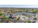 Aerial view of community with tennis courts, pool, bocce ball and pickle ball courts at 11360 E Keats Ave # 70, Mesa, AZ 85209