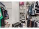 Organized walk-in closet with ample shelving and hanging space for clothes and accessories at 11360 E Keats Ave # 70, Mesa, AZ 85209