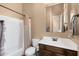 Bathroom with shower-tub combination and single sink vanity at 2304 N Steele Cir, Mesa, AZ 85207