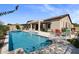 Backyard swimming pool with an adjacent patio, perfect for lounging and enjoying outdoor gatherings at 2304 N Steele Cir, Mesa, AZ 85207