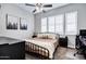 Bedroom with natural light, ceiling fan, and comfortable sleeping area at 3552 E Dogwood Dr, Chandler, AZ 85286