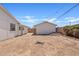 Spacious backyard featuring a storage shed and lots of potential for landscaping and customization at 5738 N 34Th S Dr, Phoenix, AZ 85017