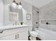 Bathroom featuring a bathtub, tiled shower, toilet, sink, vanity, and neutral colors at 6108 S Wilson Dr, Chandler, AZ 85249