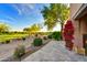 Scenic golf course view from patio area featuring lush green fairways and a beautiful landscape at 7780 E Golden Eagle Cir, Gold Canyon, AZ 85118