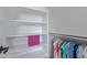 Closet with a hanging rack and built in shelves at 4615 E Calistoga Dr, Gilbert, AZ 85297