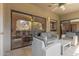 Inviting outdoor patio area with ample seating for relaxation or entertaining guests at 15225 N 100Th St # 1209, Scottsdale, AZ 85260