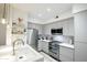 Modern kitchen with stainless steel appliances, white countertops, and ample cabinet space at 1701 E Colter St # 488, Phoenix, AZ 85016
