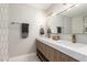 Bathroom featuring double sinks and a modern vanity at 1920 N Cavalier Dr, Tempe, AZ 85288