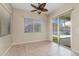 Enclosed patio offers privacy with views of the pool and outdoor living at 20233 E Maya Rd, Queen Creek, AZ 85142