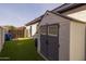 Backyard shed with double doors for easy access and additional storage at 20233 E Maya Rd, Queen Creek, AZ 85142