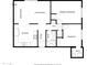 A detailed floor plan showing the layout of the kitchen, bedrooms, living room and bathrooms at 2325 E Delgado St, Phoenix, AZ 85022