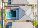 Aerial view of a backyard with a pool, turf, and patio at 25725 S 230Th St, Queen Creek, AZ 85142
