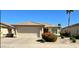 Charming single-story home with a well-manicured front yard and a two-car garage under a clear blue sky at 3454 E Bellerive Pl, Chandler, AZ 85249