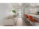 Open floor plan with living room and kitchen combo, featuring an outdoor view at 430 N Vineyard --, Mesa, AZ 85201
