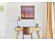 Home office space featuring modern desk and Southwestern-themed decor at 4620 N 68Th St # 166, Scottsdale, AZ 85251