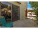Front patio featuring a small seating area outside a home at 4620 N 68Th St # 166, Scottsdale, AZ 85251