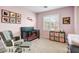 Cozy bedroom with a crib, chair, and storage, perfect for a Bedroom at 9087 E Mountain Spring Rd, Scottsdale, AZ 85255