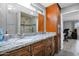 Bathroom features granite countertop, wooden cabinets, walk in shower and tile flooring at 12841 W W . Via Camille --, El Mirage, AZ 85335