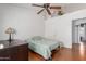 Cozy bedroom with neutral walls and a ceiling fan at 2509 N Cheri Lynn Dr, Chandler, AZ 85225